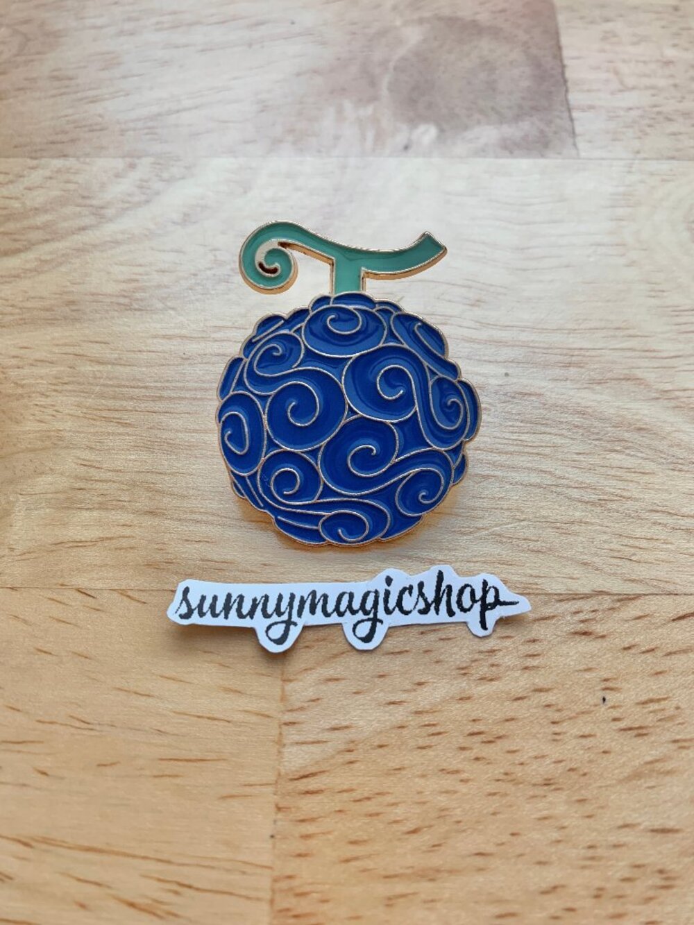 One Piece Anime Metal Enamel Pin Gomu Gomu No Mi Gum Gum Devil Fruit